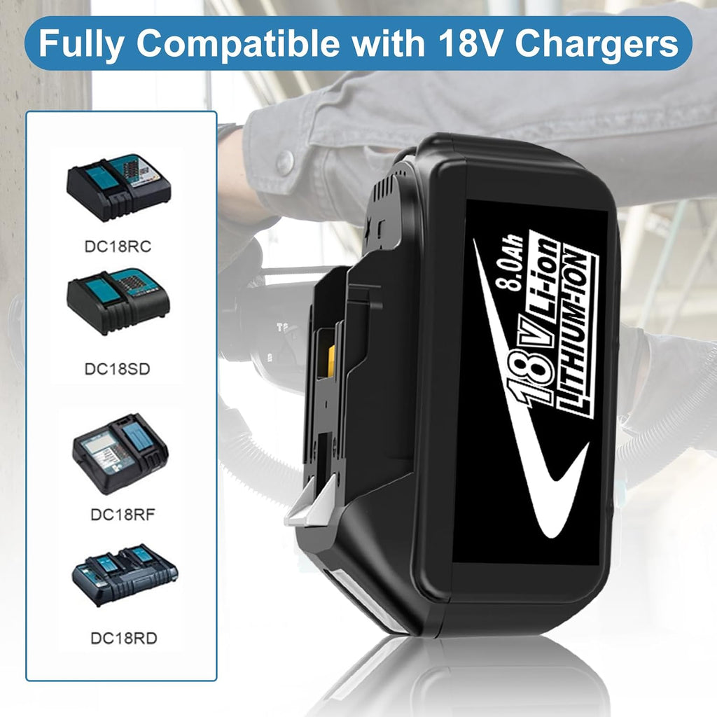 4Pack 8000mAh BL1860B Replacement for Makita 18V Battery
