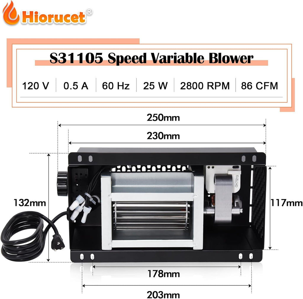 S31105 Blower for Wood Stoves Dutchwest, GHP Group, MHSC, Century Stove Fan