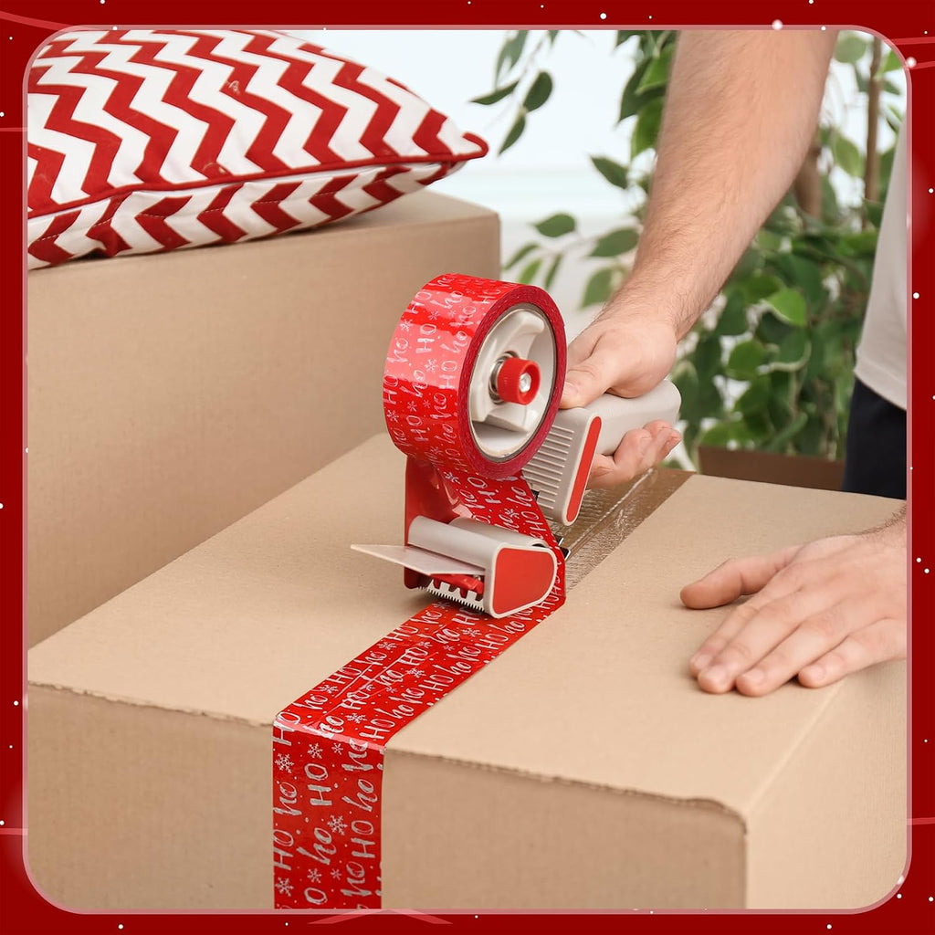 Christmas Packing Tape 1.89x55 yd Gift Wrap Decor, Red Classic
