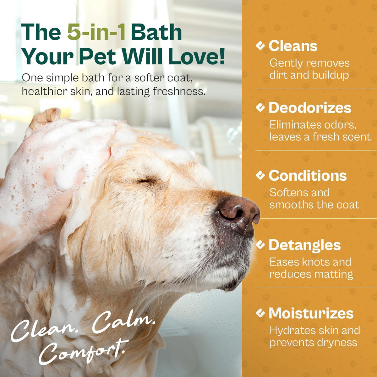 Oatmeal Dog Shampoo and Conditioner for Allergies, Itching and Sensitive Skin - Smelly, Itchy Pet Cleaning Supplies