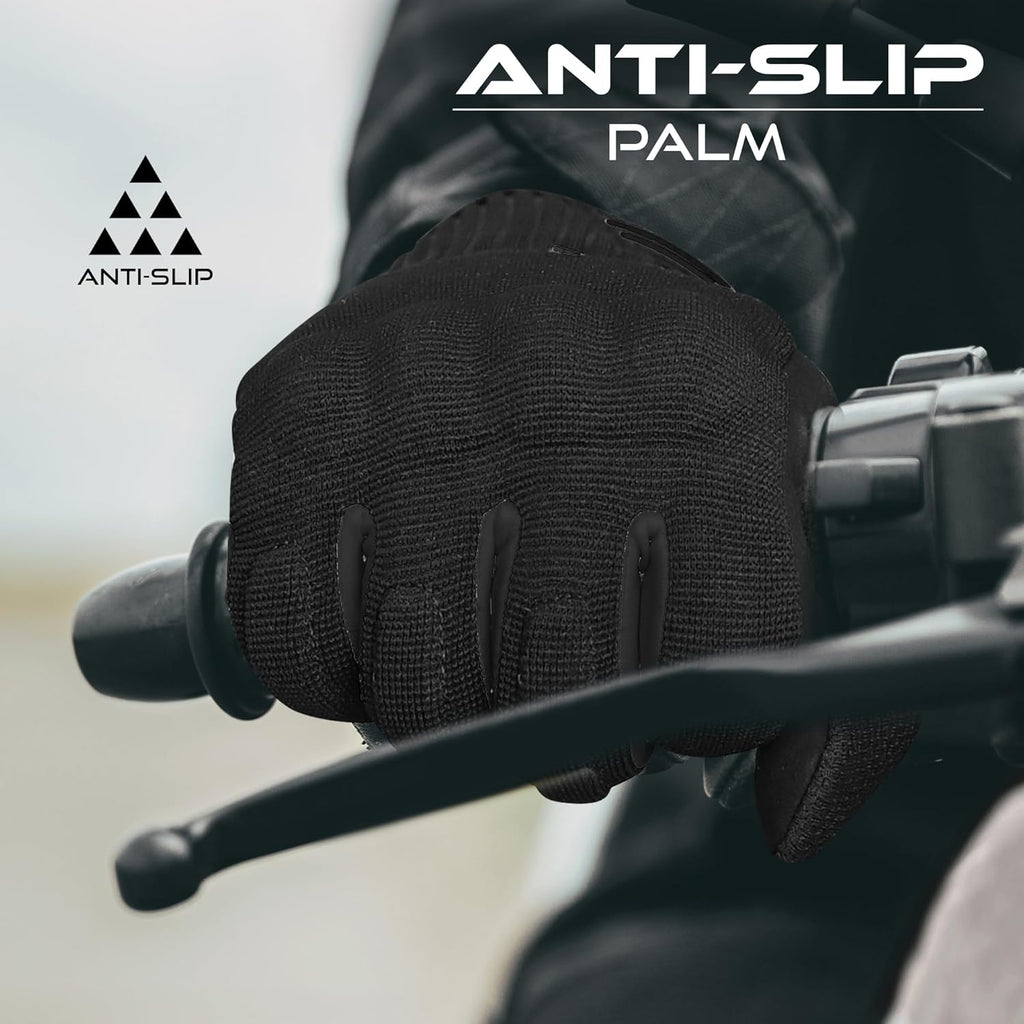 Summer Motorcycle Gloves–Breathable Touchscreen Riding Gloves for Men Women, Lightweight Off-Road Racing Guantes with