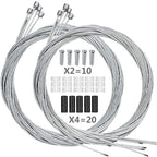 Hapleby 10PCS Premium Bike Shift Cable, Professional Bicycle Shift Wire Kit for Mountain and Road Bicycle, For Free 5 O-rings, 10 End Ferrules and 20 End Caps