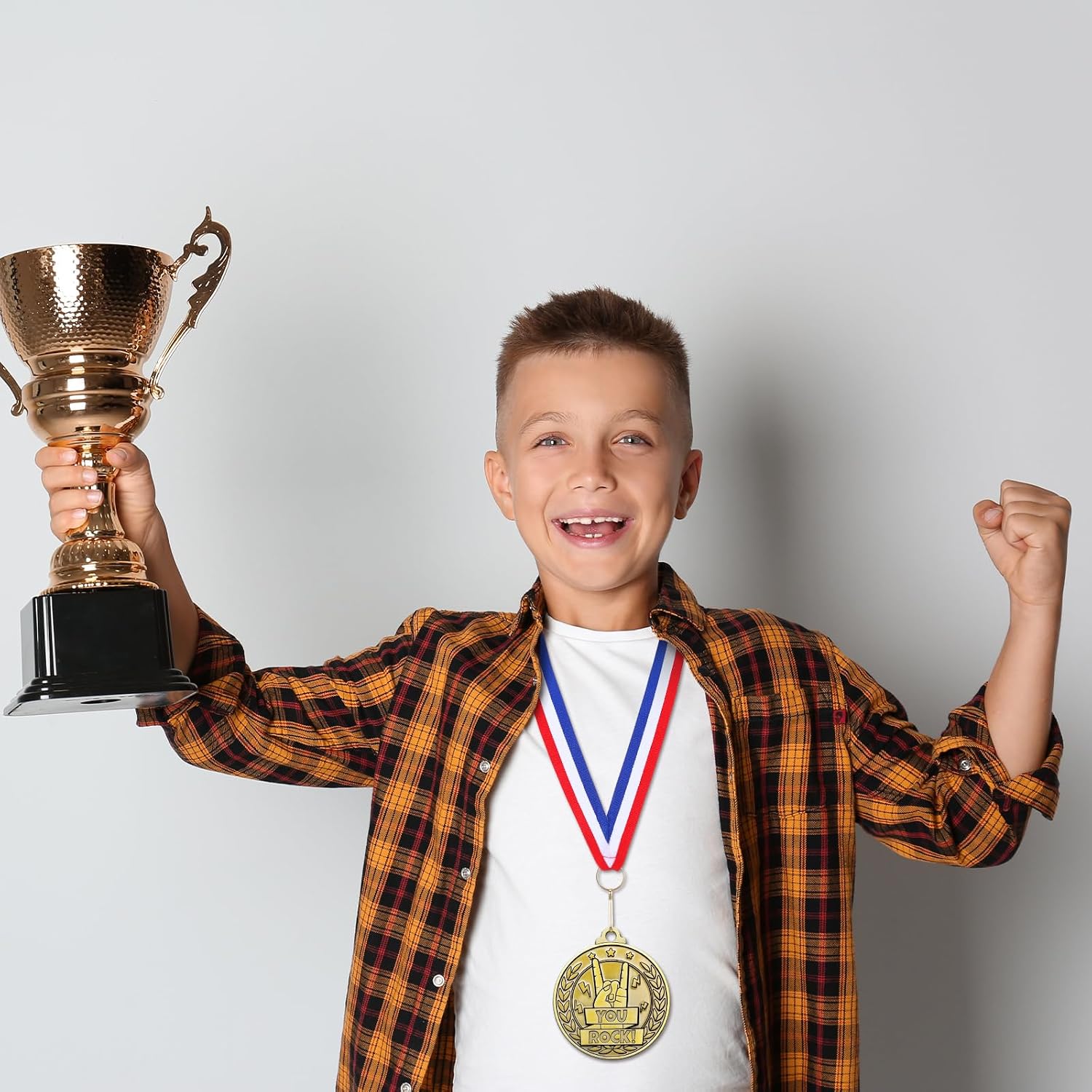 30 Pcs 2'' Gold Awards Medals Bulk Winner Medals with Neck Ribbons Encourage Team Participation for Adults Trophy