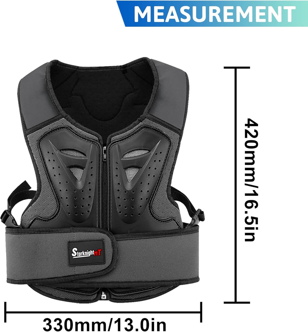 Kids Motorcycle Chest Protector Dirt Bike Youth Riding Spine Back Armor Protection for Motocross Cycling