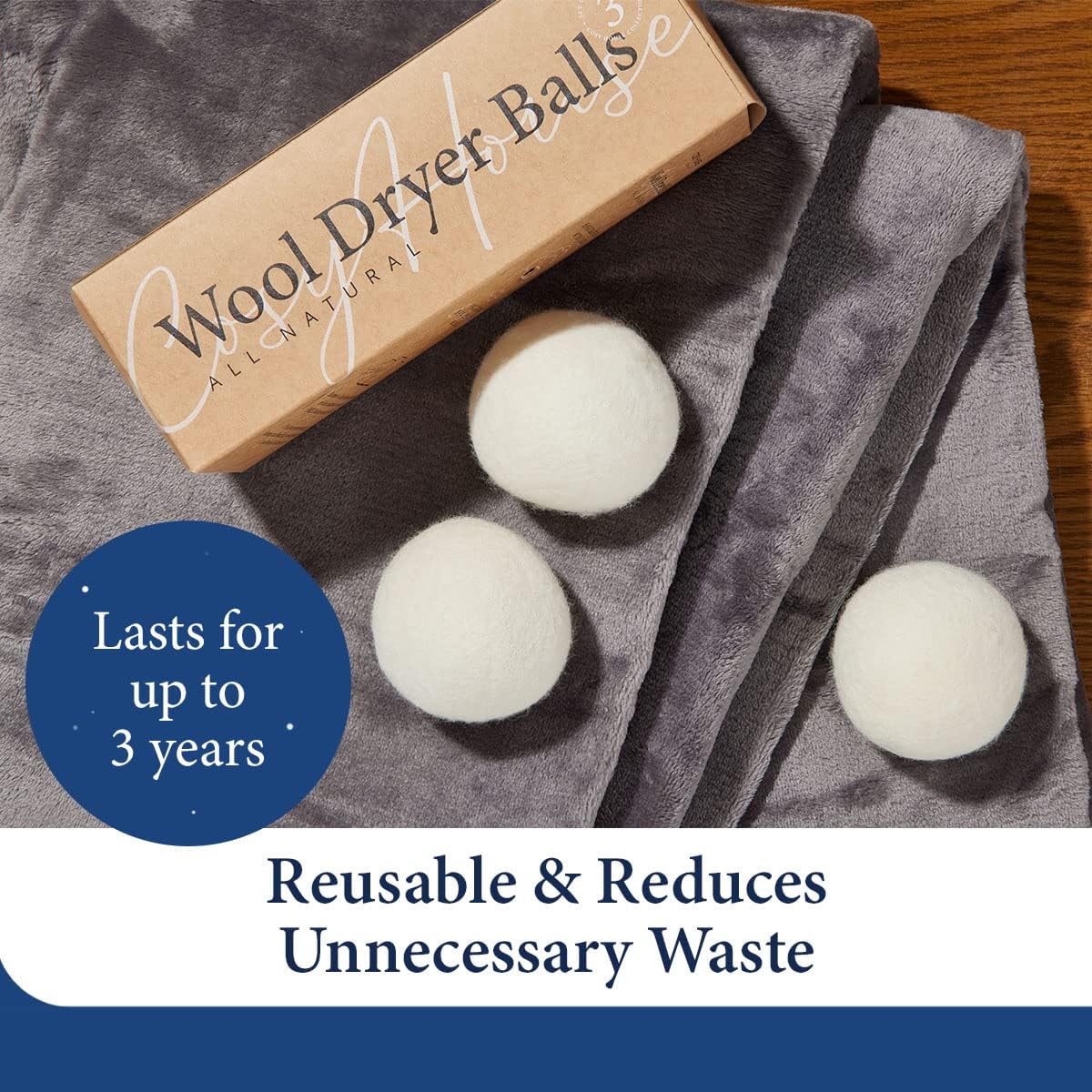 Wool Dryer Balls Premium Natural Fabric Softener