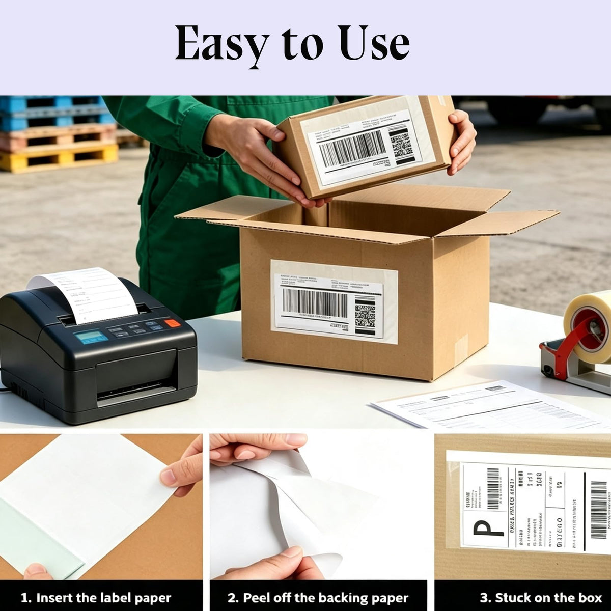 7.5" x 5.5"Clear Shipping Label Sleeves, Self-Adhesive Packing Slip Pouches, Top Loading Packing List Envelopes for