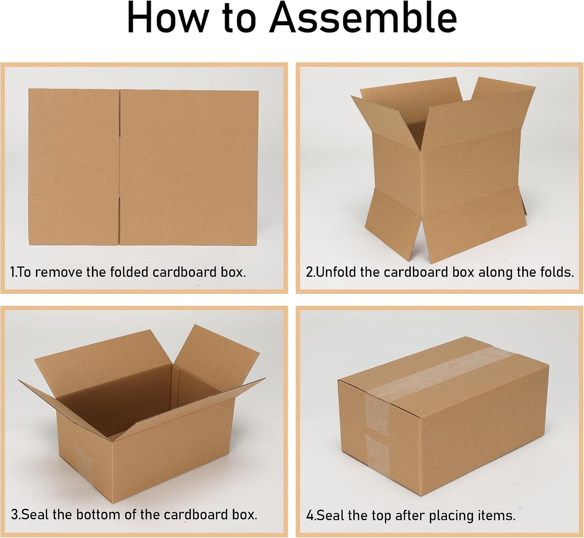 40 Packs 9x6x4 Shipping Boxes, Brown Mailing Boxes
