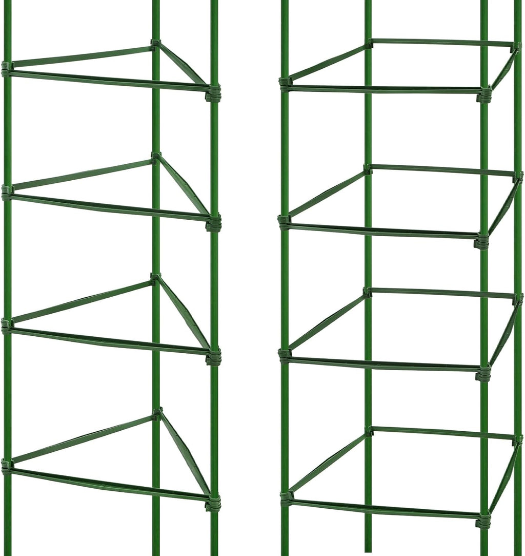 100 Pcs Plant Stake Arms for Tomato Cage, 11.8” Expandable Plant Supports Trellis Connector with 2 Buckles for 11mm