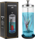 42.3 Oz Barbicide Disinfectant Jar with anti-slip pad, Disinfectant Jar Large for Nail Tools, Barber Shop&Spa