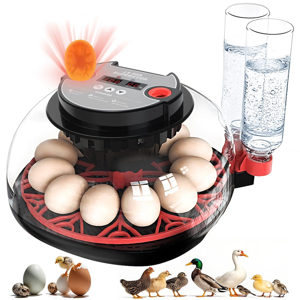 12 Egg Incubators for Hatching Eggs Automatic Egg Incubator with Temperature Control Humidity Control and Display for