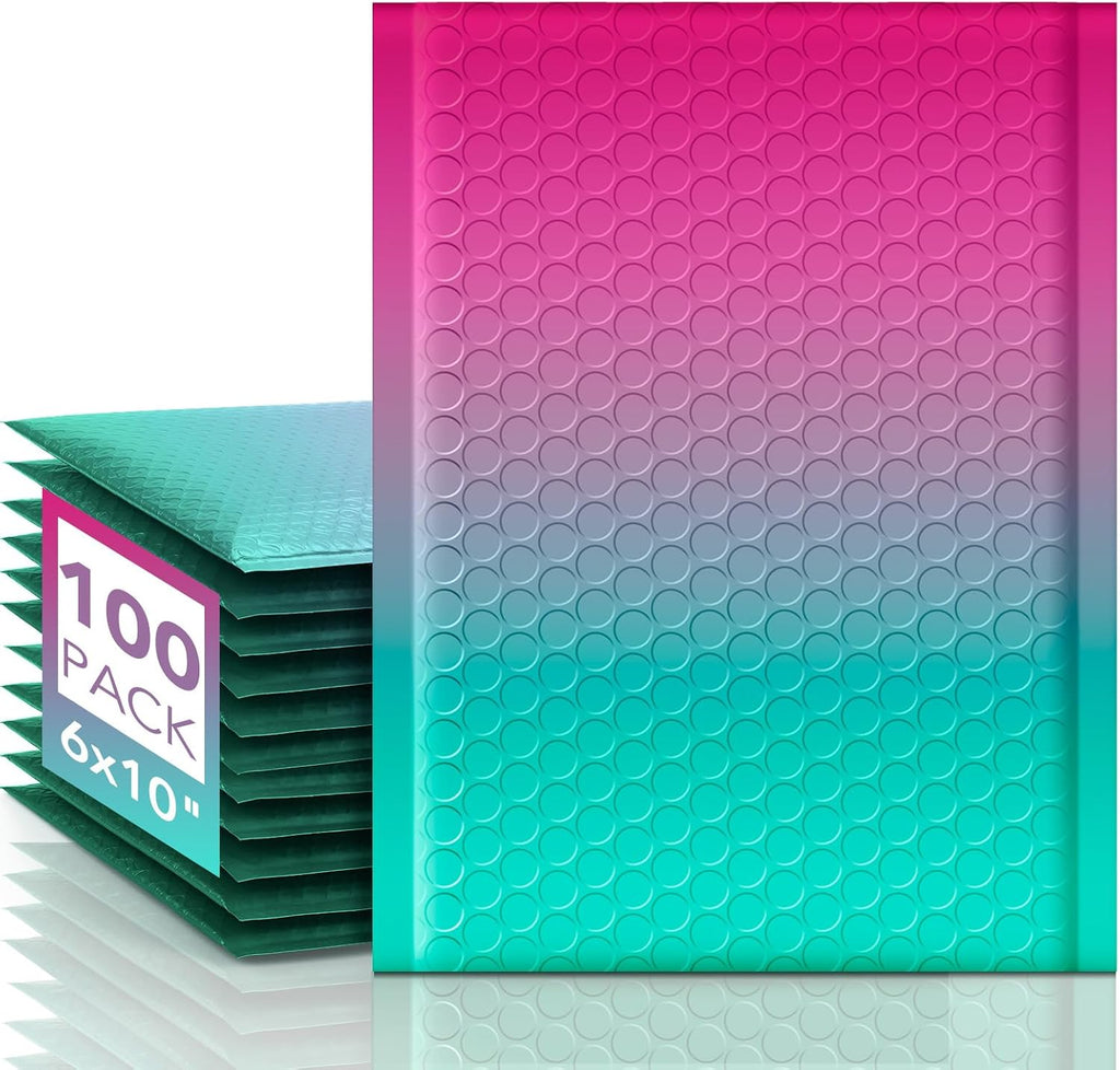 Bubble Mailers 6x10 Inch 100 Pack Padded Envelopes Usable Size 6x9"