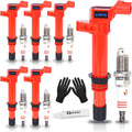 6-Pack Upgraded UF270 Ignition Coil Pack, Spark Plugs for Jeep Liberty 3.7L