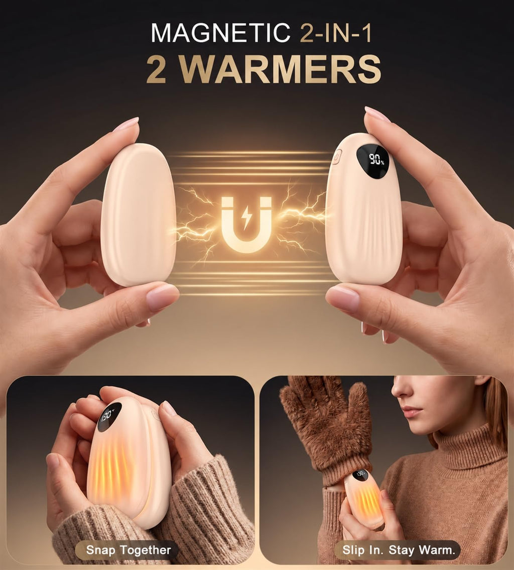 Rechargeable Hand Warmers, Portable Electric Hand Warmer 2 Pack