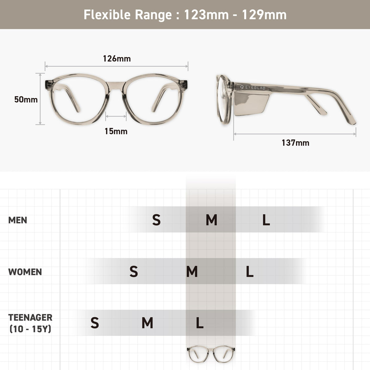 VETRA Omega Z87+ Safety Glasses Side Shield CP Frame (Cold Brew)