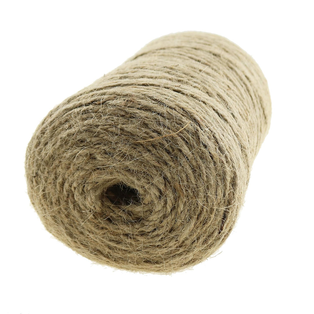Hand Woven Jute Cord 656 Feet 3mm Multipurpose Horticultural Natural Twine Suitable for Gift Wrapping Handicrafts