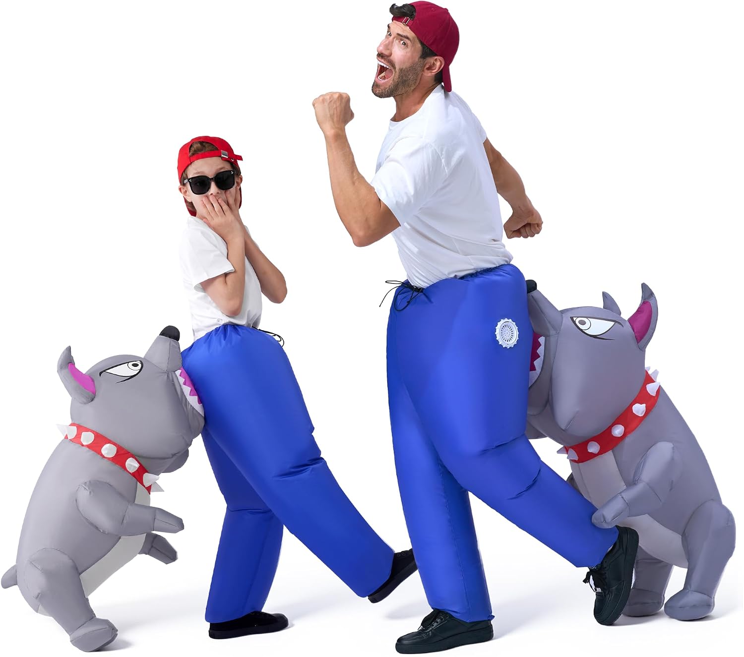 Kids Inflatable Biting By a Dog Costume, Blow Up Dog Suit, Inflatable Costume for Halloween Parties
