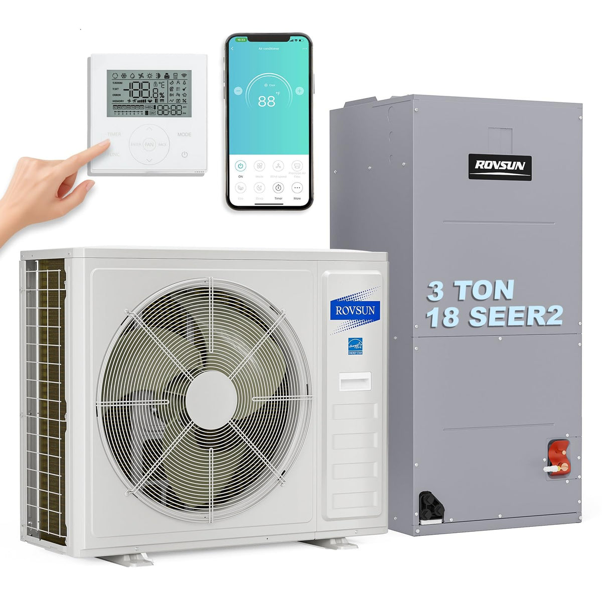 36000 BTU Ducted Central Air Conditioner with Heat Pump & Inverter
