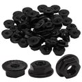 Bonsicoky #6-32 Serrated Flange Nuts, 50 Pack, Black