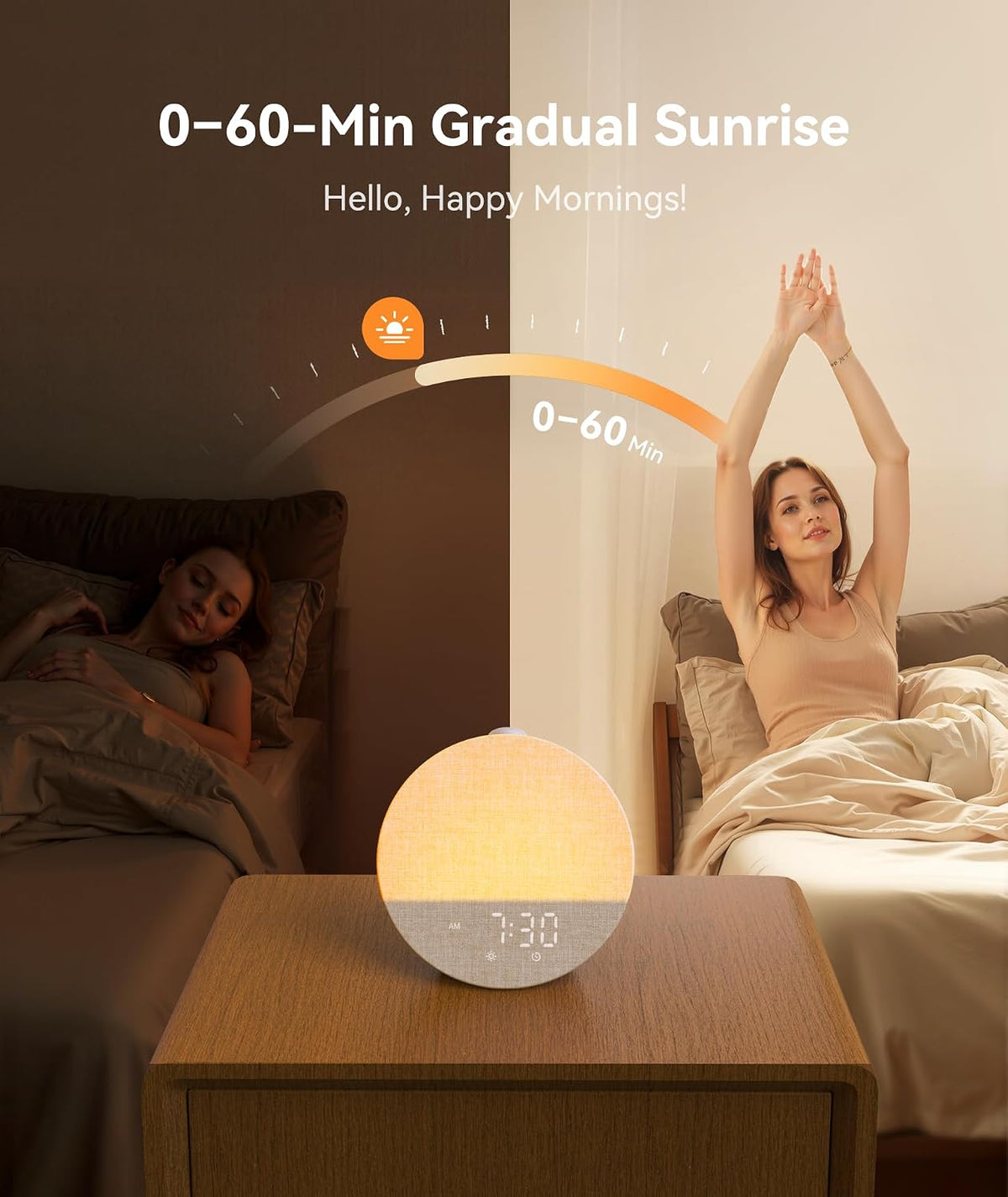 Sunrise 1 Pro, Sunrise Alarm Clock, Sound Machine for Sleep | 29 Sounds, White Noise Machine, Gentle Sunrise Wake-Up