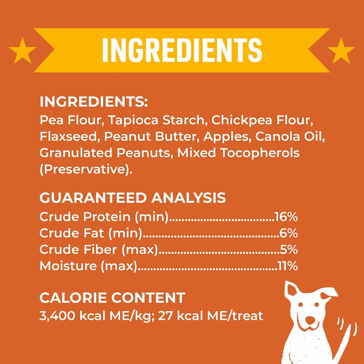 Wag More Bark Less Crunchy Dog Treats, Peanut Butter & Apples, 14 oz Box