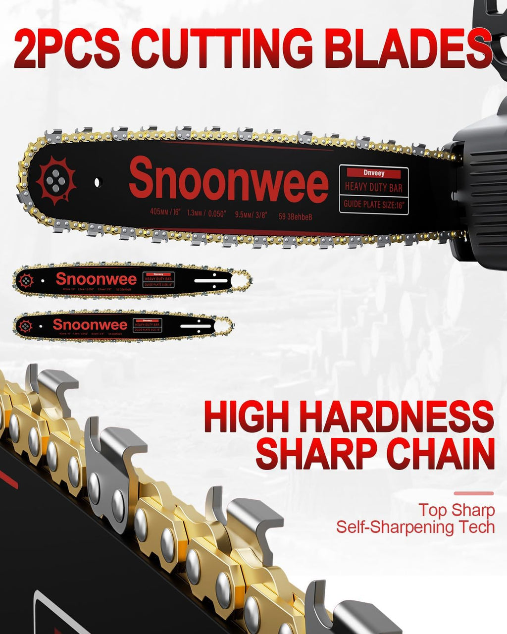 2100W Battery Powered Chainsaw for Storm Cleanup, 18 and 16-Inch Interchangeable Bars, 42V Max Cordless Electric