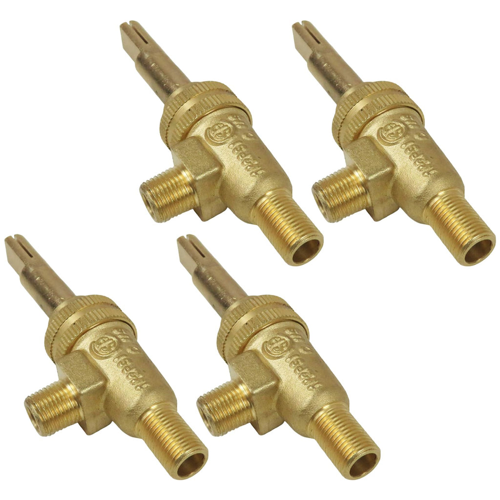 Smaeti Replacement Gas Burner Valve - 4418500200 Compatible with Jade Range, 1/8" MPT x 3/8"-27, 4-Pack Horizontal Split Valve, Compatible with JTRH-36B-36C, JTRH-36GT