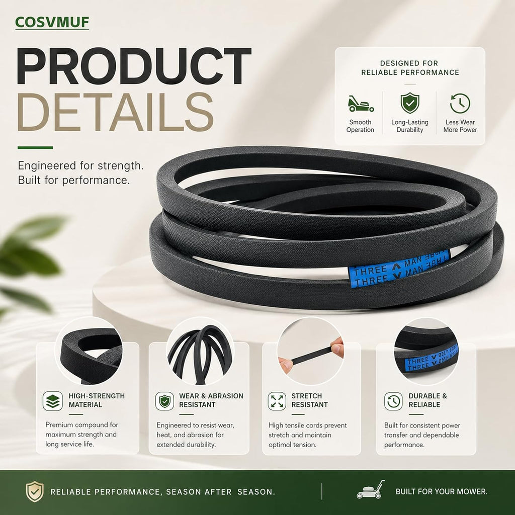 1/2 x 94-Inch Lawn Tractor Deck Belt