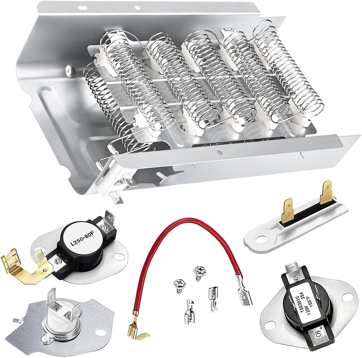 【2026 UPGRADED】279838 W10724237 WED4815EW1 Dryer Heating Element Fit for Whirlpool Ken-more 70 80 Series Model 110 Roper Replace 3403585 NED4600YQ1 ned4655ew1 medx655dw1 AP3094254 8565582 by Beaquicy