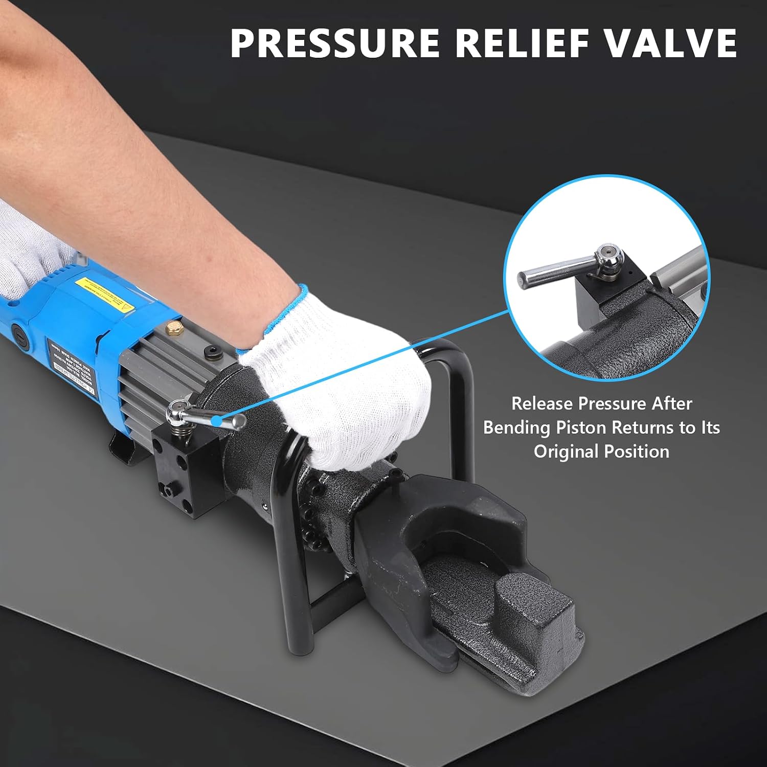 5/8 Inch Electric Hydraulic Rebar Bender 1400W 2-3s Fast Bending | 110V Electric Rebar Tool for 5/32’’ to 5/8’’
