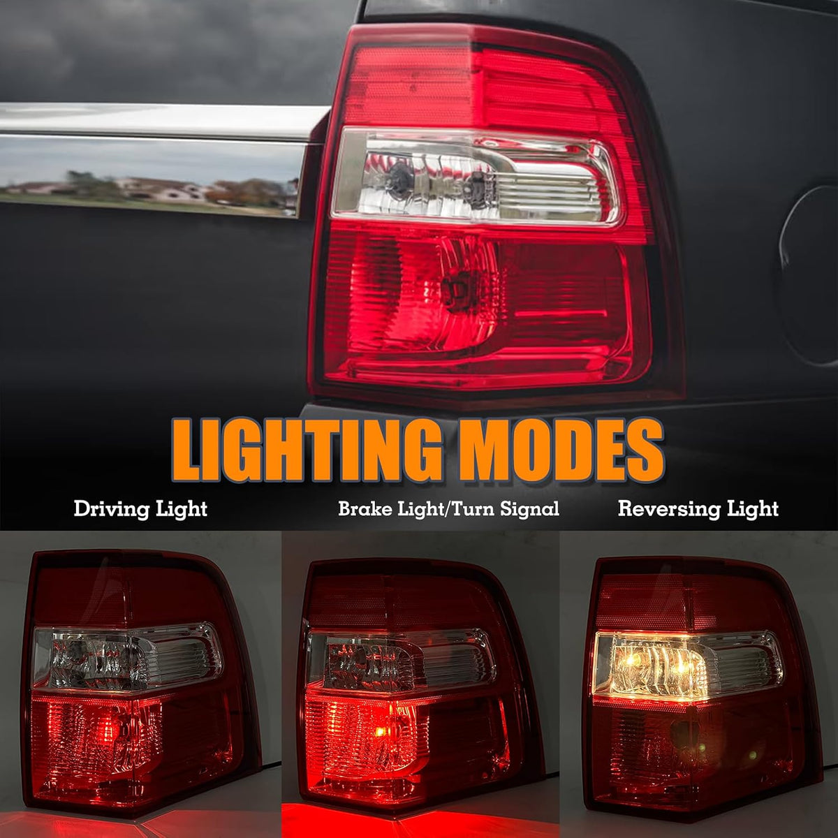 Right Tail Light (Include Bulbs Harness) Fit for 2007-2017 Ford Expedition
