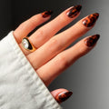 Press On Nails - Short Almond, Glossy Fake Nails 30 Pc Full Kit