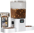 Automatic Cat Feeder with Two 1080P Camera for 2 Cats: 7L Automatic Dog Feeder with Night Vision & Slow Feed, 5G WiFi