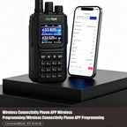 BT8000 Walkie Talkie Wireless Connectivity Programming APP NOAA Weather Alert USB-C Charger Two Way Radio AM FM SOS