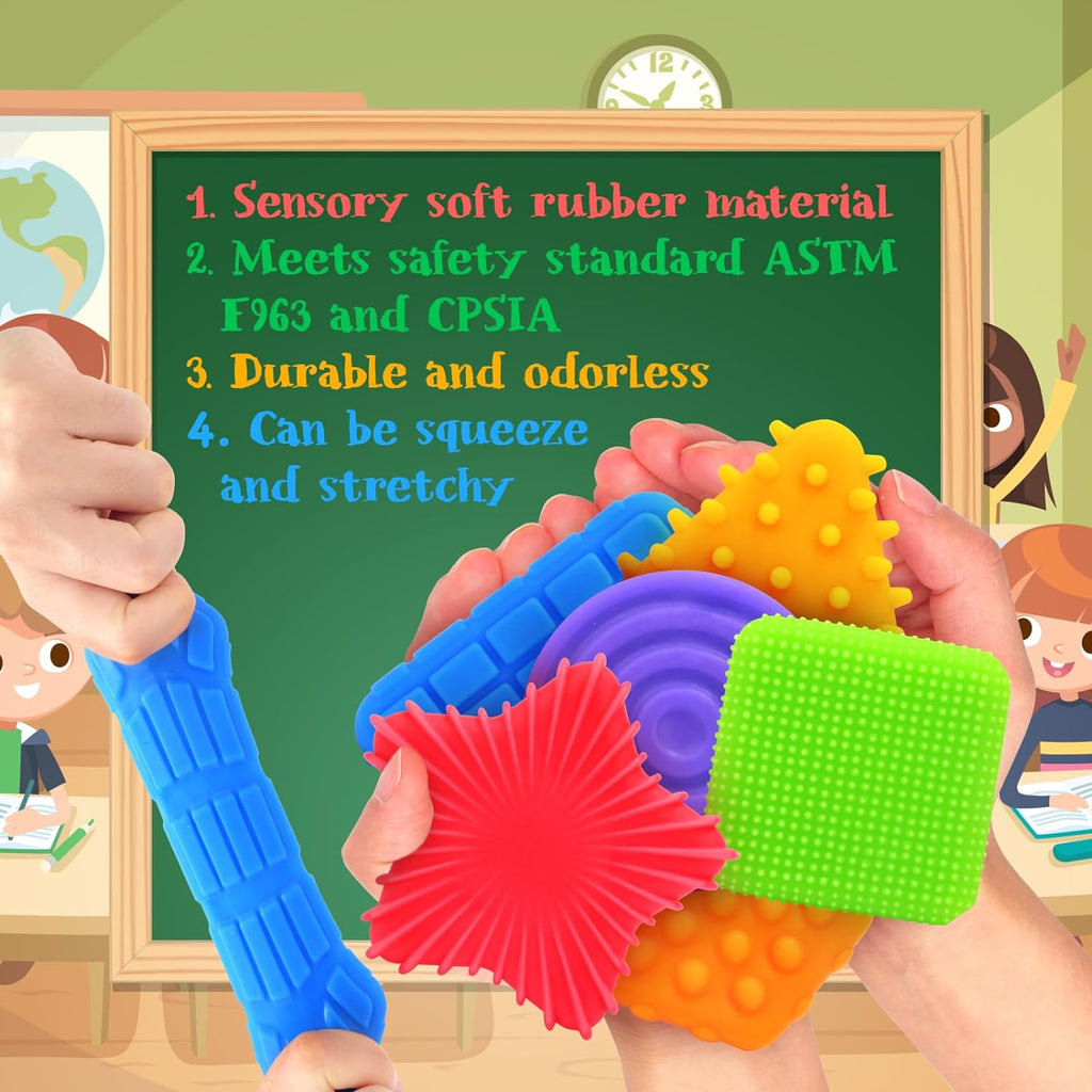 Squishy Sensory Toys for Kids Toddlers: Soft Textured Fidget Toy for Autism | Sensory Fidget Toys for ADHD Children