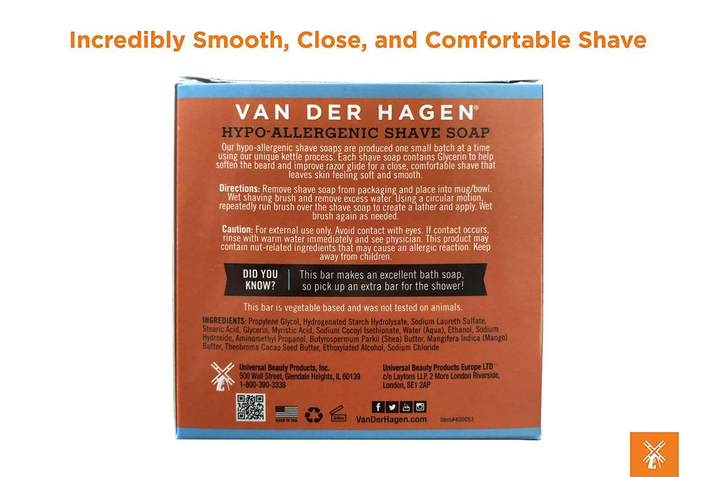 Men's Luxury Fragrance Free Shave Soap (Pack of 3)