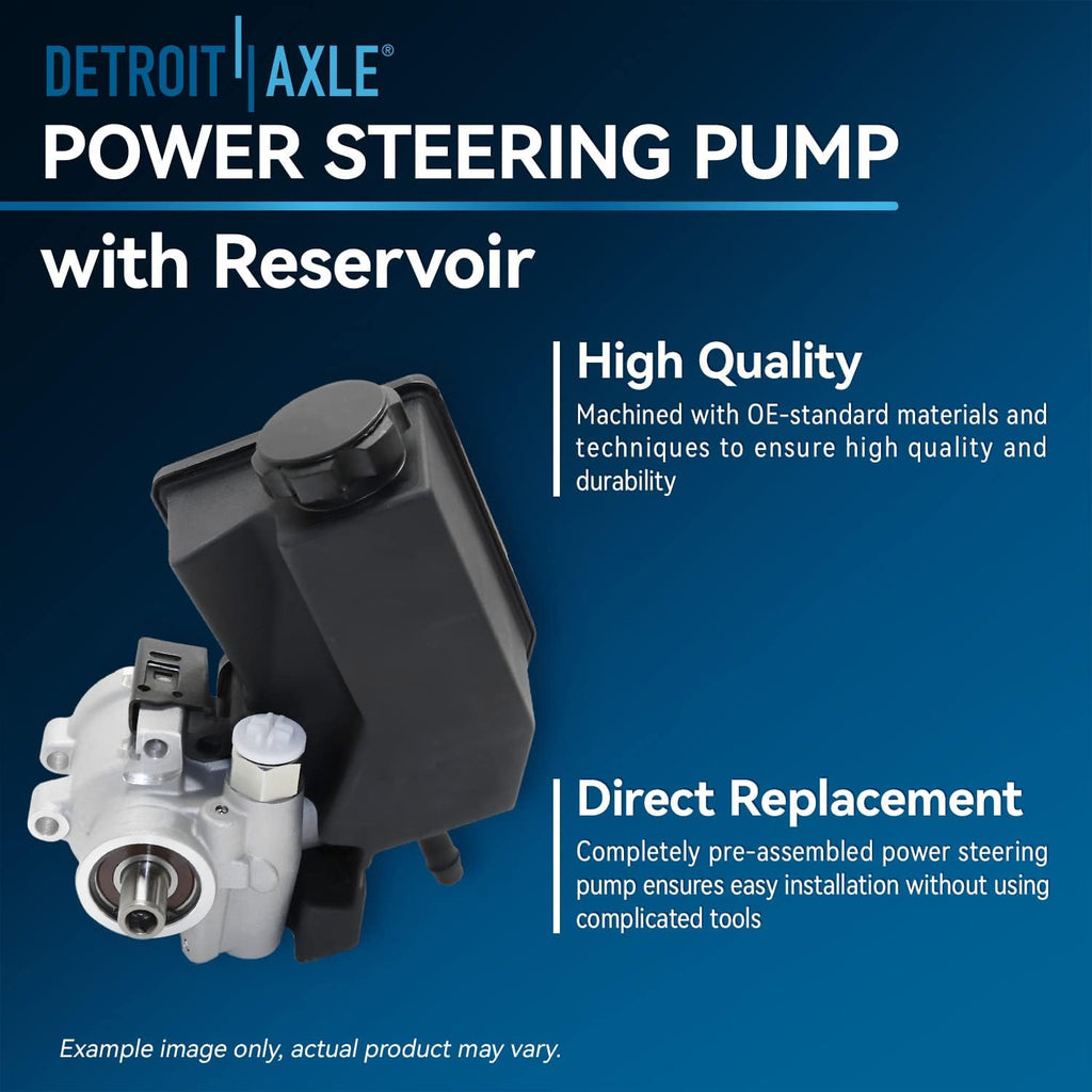 Detroit Axle - 6.6L Power Steering Pump for 2001-2010 Chevy Silverado 1500