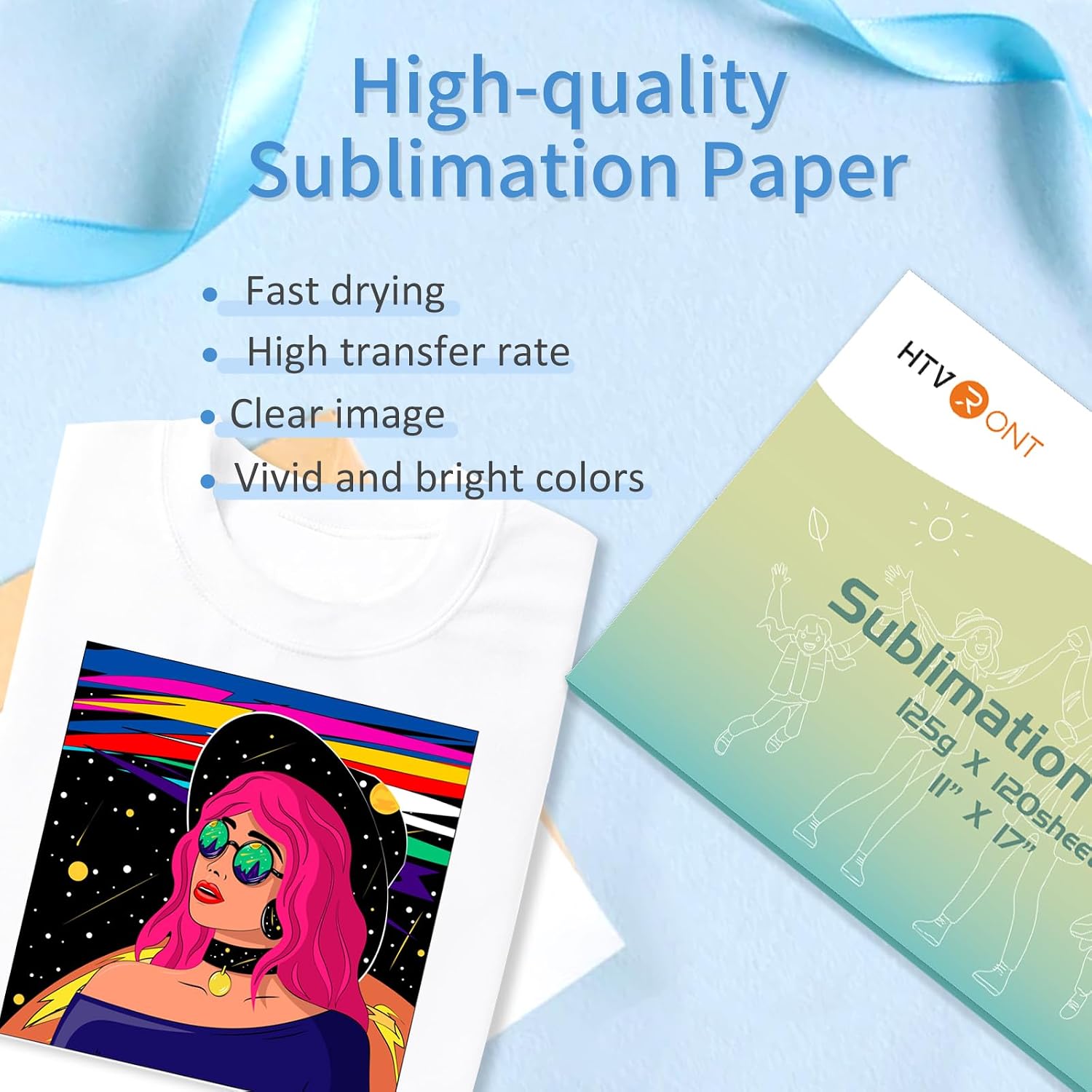 Sublimation Paper 11x17 Inch - 120 Sheets Easy to Transfer Sublimation Paper for T-shirts, Tumblers, Mugs (A3) | High