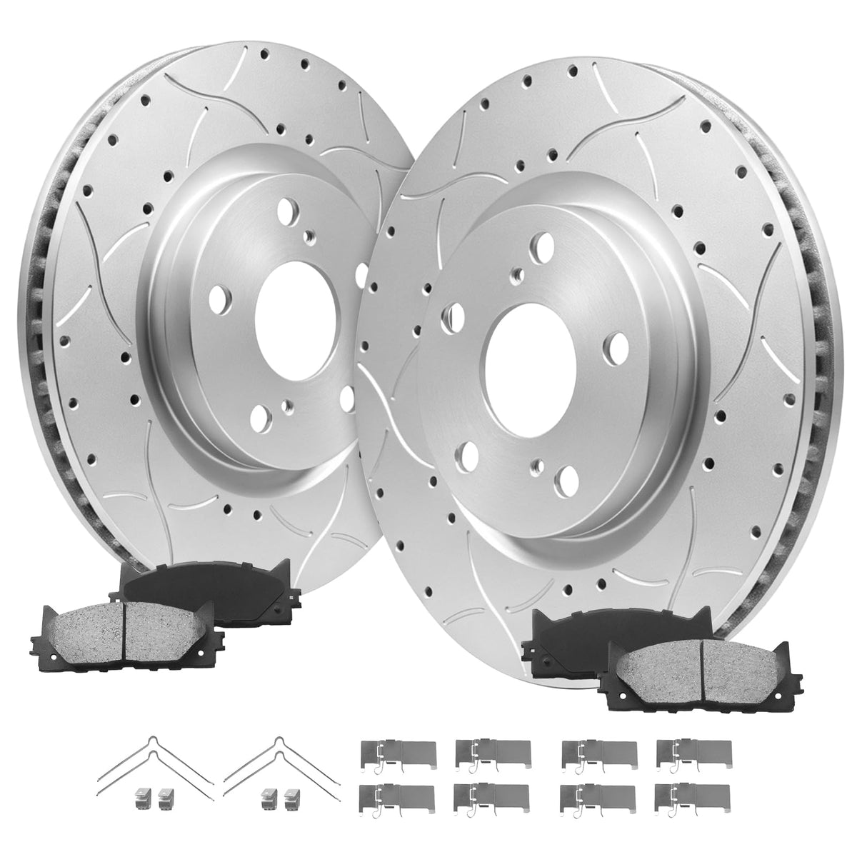 GAIASURGE Front Brake Kit Compatible with Santa Fe 2001-2006 294.1mm Rotors
