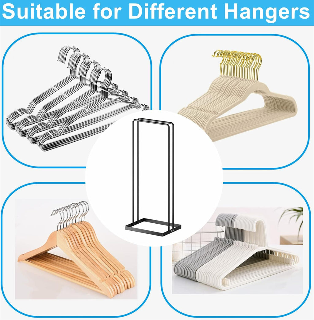 Hanger Stacker 2 Pack, Clothes Hanger Holder Organizer for Closet Laundry Room, Organizer Stacker for Coat Wire