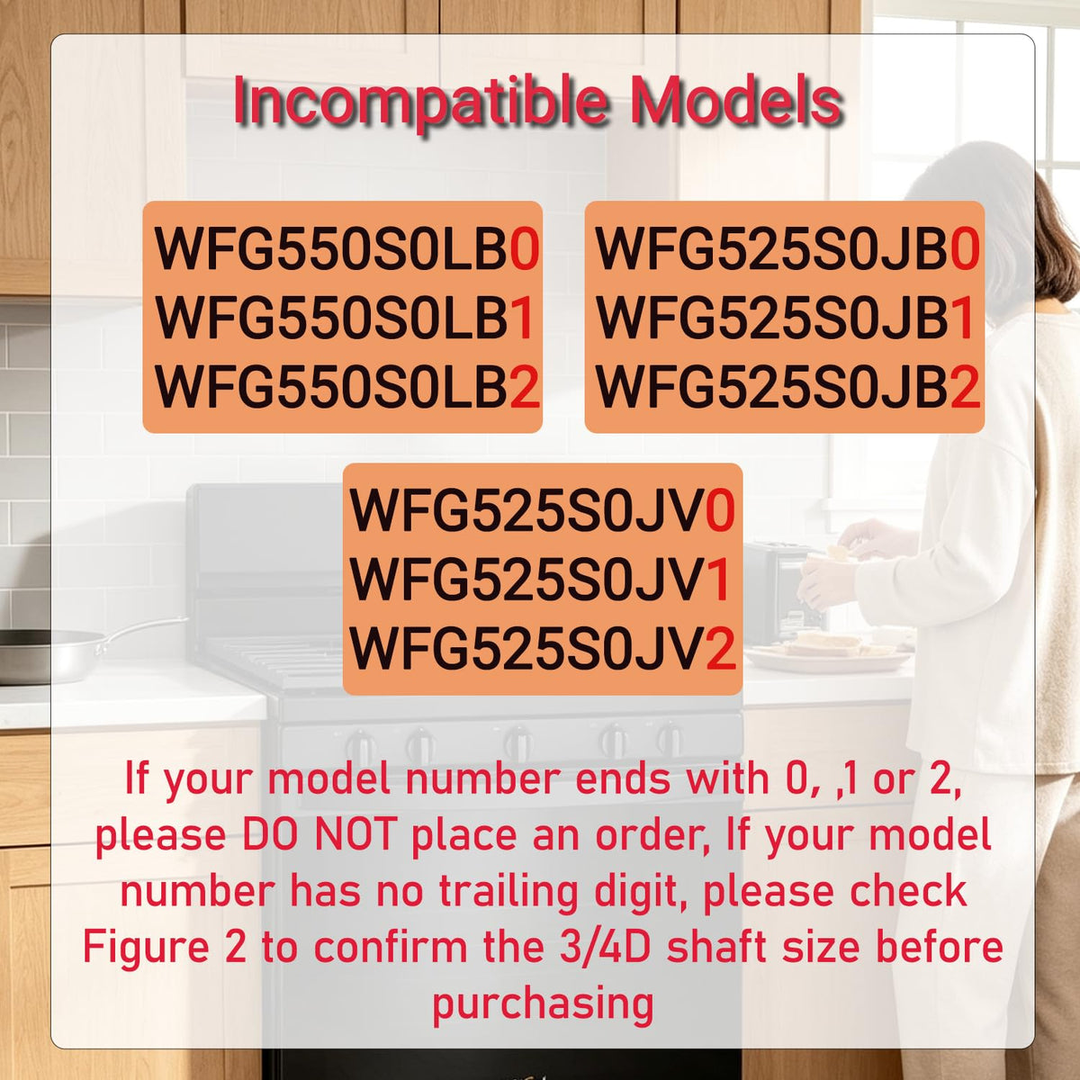 Sieri WFG505M0MS0 WFG525S0JV5 WFG525S0JB5 Knobs for Whirlpool Gas Stove