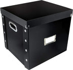 Vinyl Record Storage Box, 12 In, 2-Pack, Holds 75 Albums