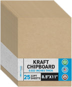 MagicWater Chipboard Sheet - 8.5x11 inch - 22 pt - 0.022" Thick - 25 Pack