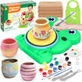 Pottery Wheel for Kids - Complete Pottery Painting Kit Arts and Crafts for Kids Ages 8-12 with 3 Pack Air Dry Clay