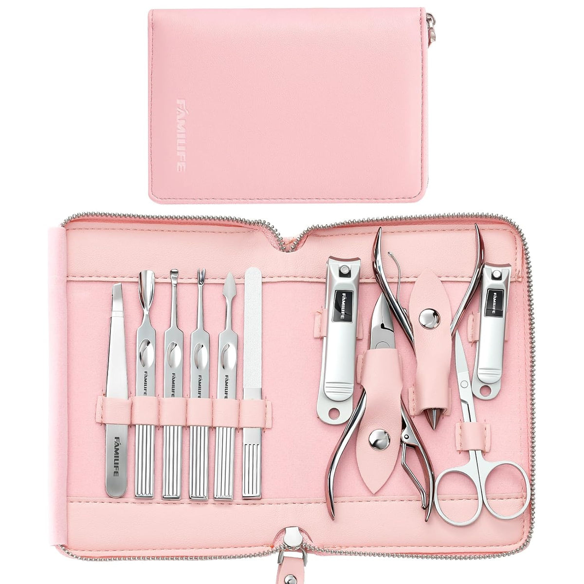 Stainless Steel Manicure Set 11-in-1 Professional Nail Clipper Kit