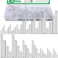 280Pcs 28 Sizes 304 Stainless Steel Dowel Pins Assortment Set, M1.5 M2 M2.5 M3 M4 M5 M6 Shelf Support Peg Pin Rod Fasten Elements