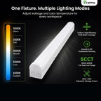 E2 LIGHTING 4ft LED Linear Shop Light, Emergency Battery Backup