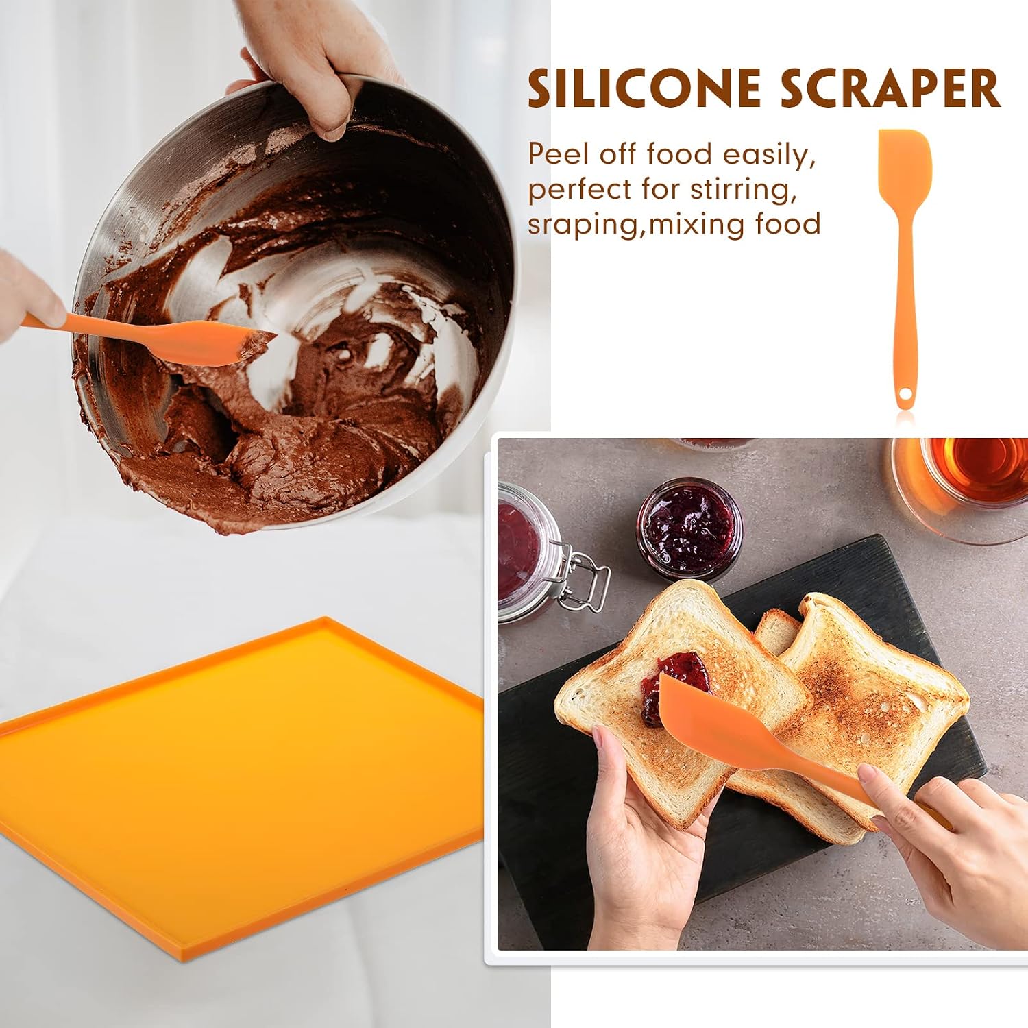 8 Silicone Dehydrator Mats & 10 Mesh Dryer Mats and 1 Baking Scraper, Reusable Non Stick Silicone Dehydrator Tray