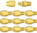 ChillWaves Brass Air Reusable Replacement Fitting,Hose-End Repair Fitting 3/8" ID Hose（3/8" Barb）x 1/4" NPT Rigid(10-PACK)