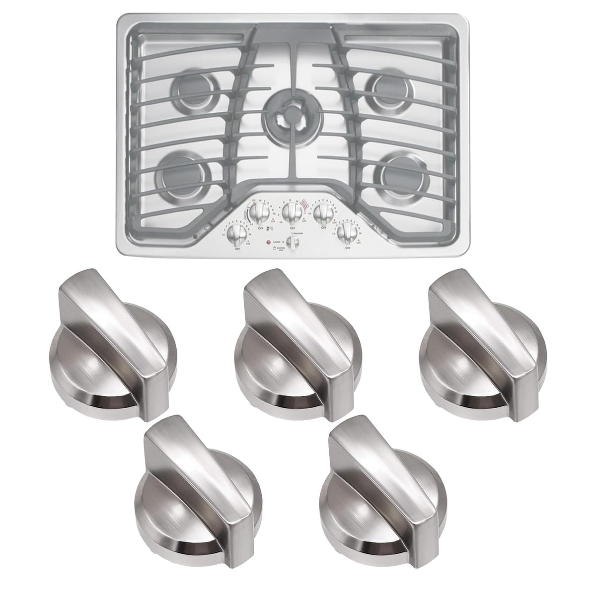 5PCS WB03X25796 Gas Cooktop Knob Compatible with GE Profile Stove Knobs