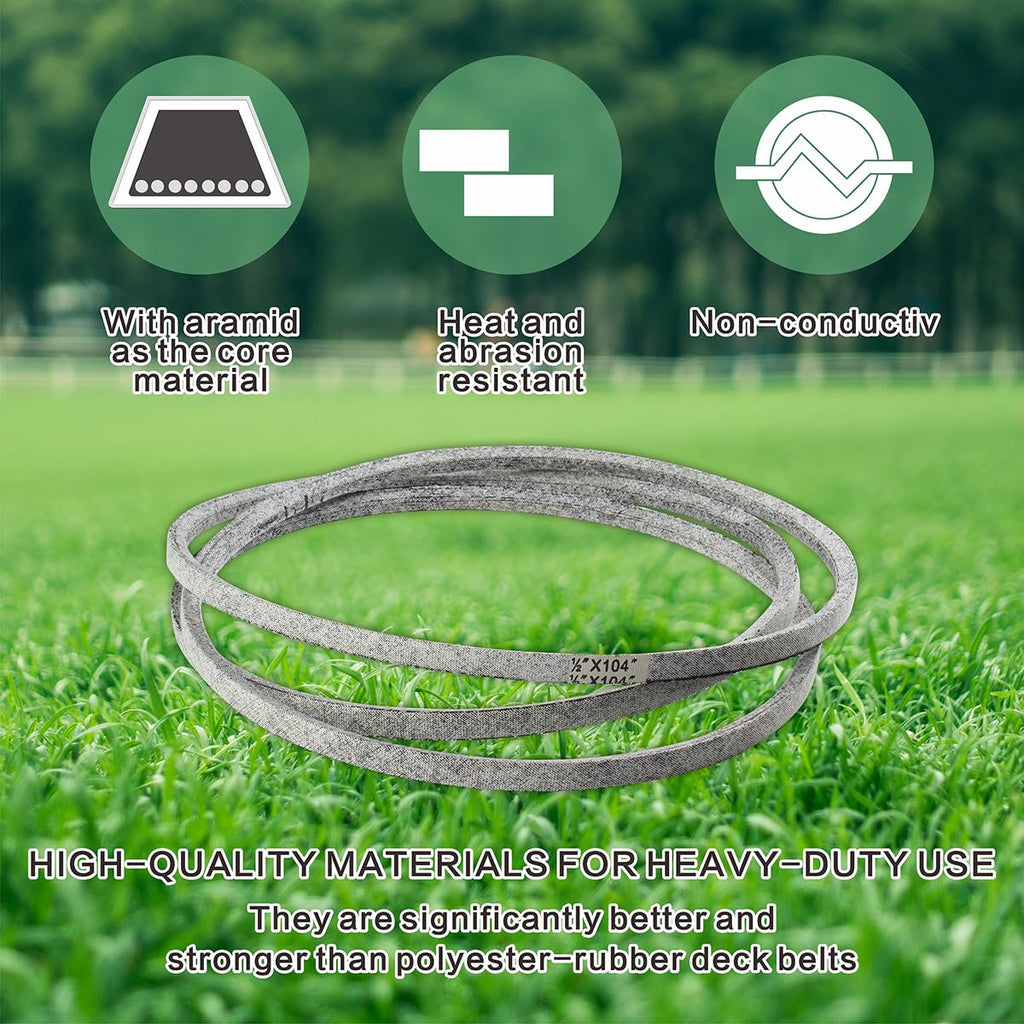 42 inch Lawn Mower Deck Belt Compatible with John Deere Lawn Mower, Replaces Part Number GX20072 GY20570,Deck Drive